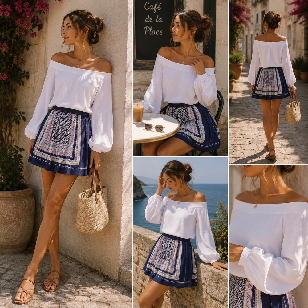 Floreat Blouse Womens Size 2 White Mazza Boho‎ Romantic Cottagecore